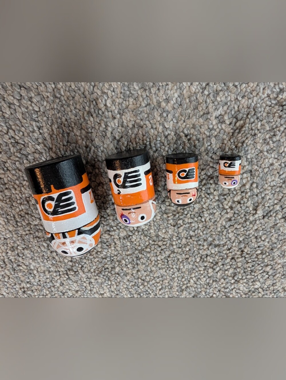 Handmade Nesting Eggs Philadelphia Flyers
